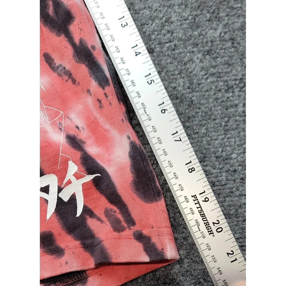 Hypland X Naruto Shippuden Skater Shorts Adult Large Red Tie Dye Inseam 9